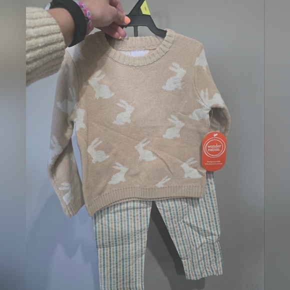 wonder nation Other - Boys Easter Sweater And Stripe Pants. New With Tags.